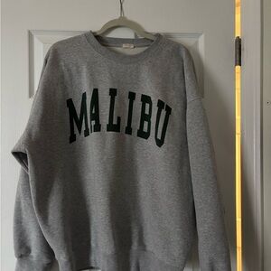 Gray Malibu Brandy Melville Sweatshirt